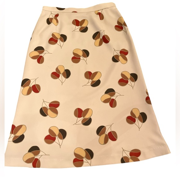 Pierre Cardin Vintage Maxi Skirt Fall Leaf Print Made in Japan Medium Large - Picture 15 of 15